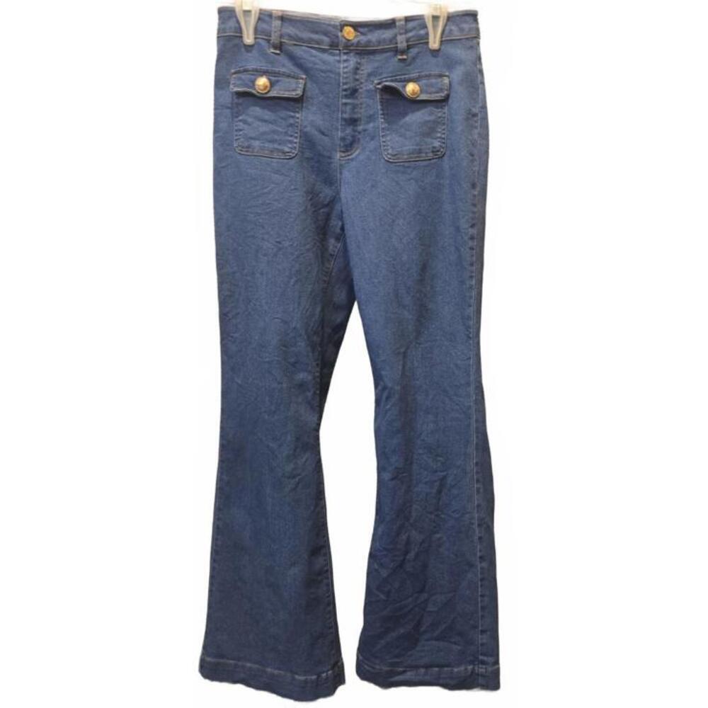Jason Wu Wide Leg Flare Jeans Women's Size 6 Blue Denim